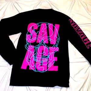 Savage Long Sleeve Graphic T Shirt